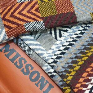 MISSONI Italian Designer Scarf Fashion Shawl Unisex Fall Winter Wrap Accessory